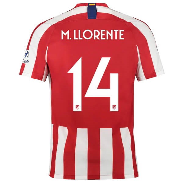 Thailande Maillot Football Atlético Madrid NO.14 M.Llorente 2019-20 Rouge